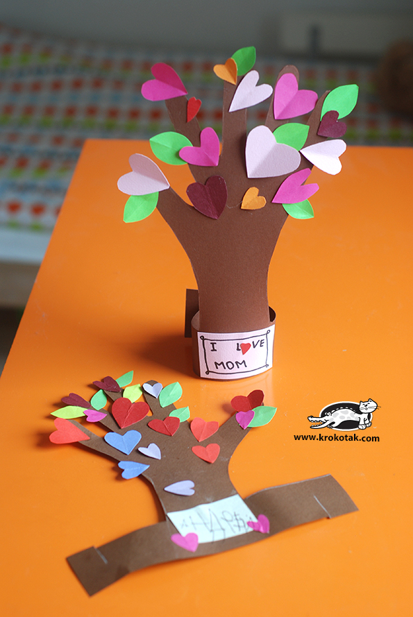 Colorful Flowering Tree Paper Craft: Easy Mother’s Day DIY Project for Kids