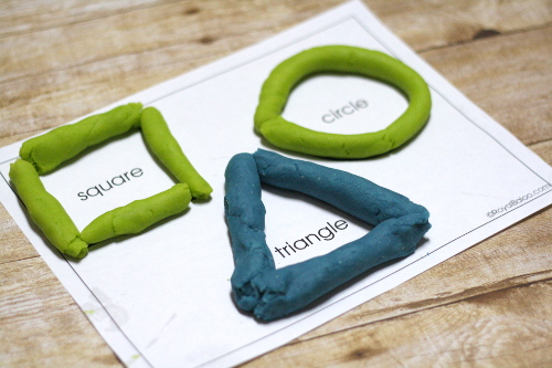 Play Dough Learning Activity for Shapes and Fine Motor Skill
