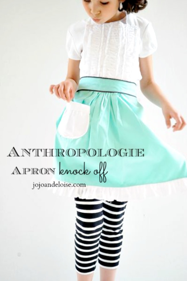 Easy Tutorial of Cute Anthropologie Apron with Ruffled End Tier
