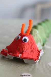 Egg Carton Caterpillar Spring Craft Idea with Acrylic Paint ACcent