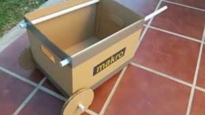 Super Quick Cardboard Wheelbarrow for Lightweight Goods