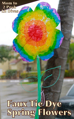 Super Easy Faux Tie Dye Spring Flower Project