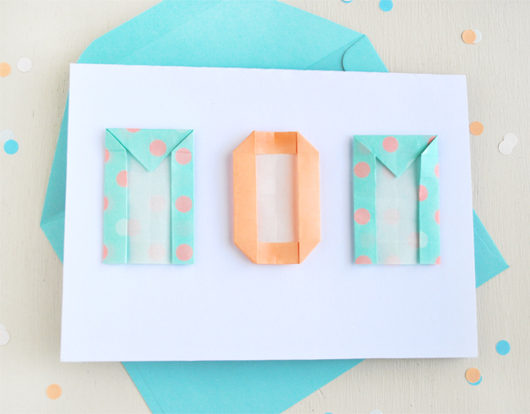 Cute Mother’s Day Card with Origami Letters Art
