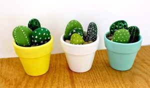 Handprinted Rock Cactus: DIY Classy Room Decor Craft