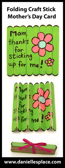 Popsicle Sticks Folding Mother’s Day Craft with Hidden Message
