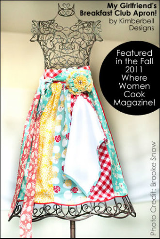 Beautifully Embellished Half Apron with Large Fabric Daisy on Waistband