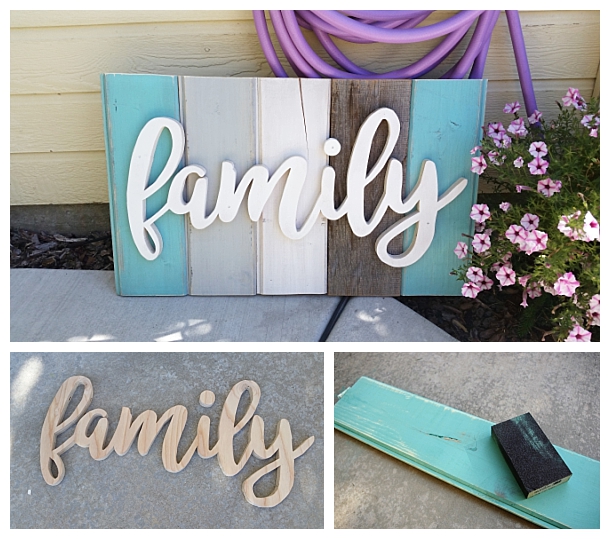 Do It Yourself Project: Family Sign as Rustic Outdoor Decor Craft