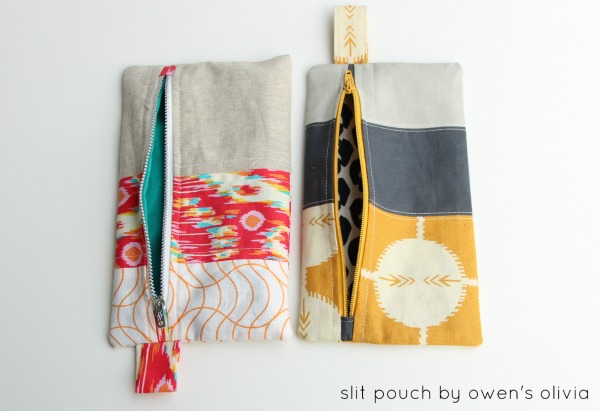 Olivia’s Split Zippered Pouch Tutorial with a Fabric Holding Hook