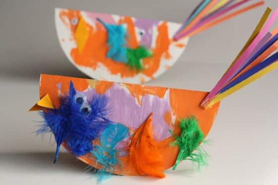 Easy Paper Plate Bird Project Idea for Springtime Crafting Experience