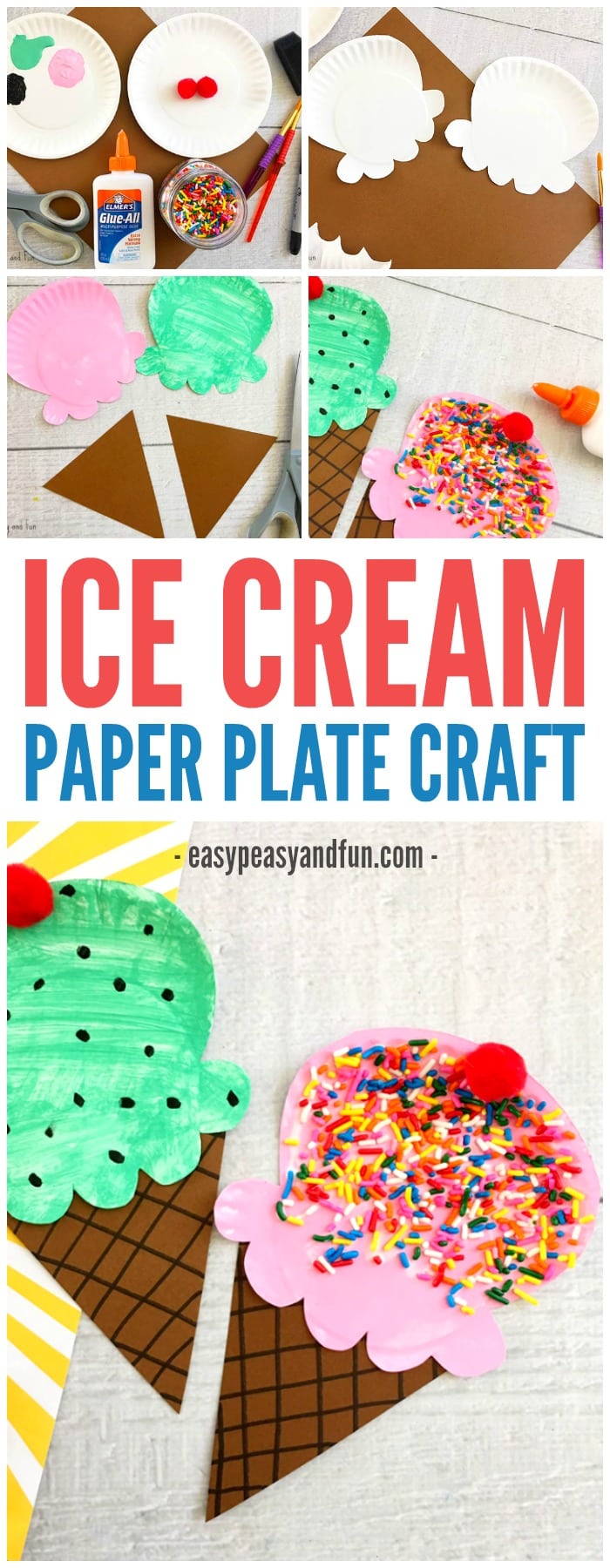 Super Cool Paper Plate Ice Cream Craft A Quick Summer Project For Kids 
