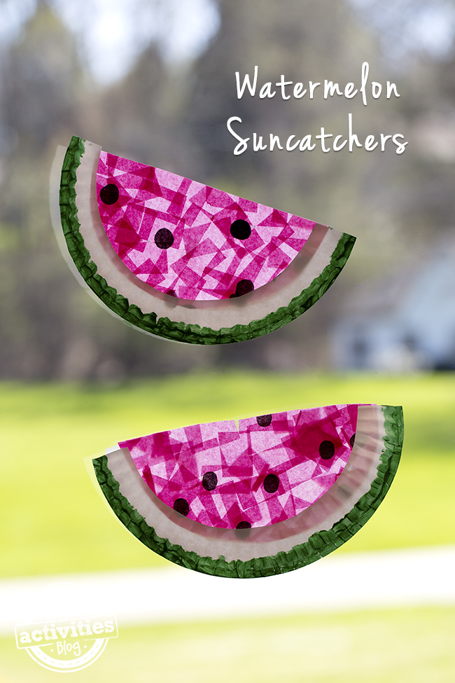 Paper Plate Watermelon: Super Quick Painted Summer Craft