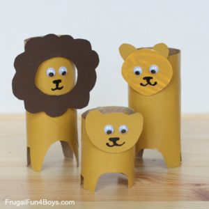 DIY Cardboard Animal Crafts from Empty Tissue-Paper Rolls
