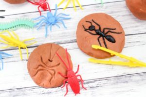 Creative Preschool Activity Idea: Bug Fossils on Play Dough