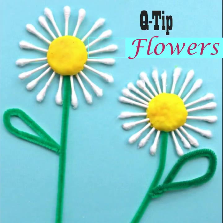 Q-Tip Daisy Craft: A Quick & Easy Spring Flower Project for Kids