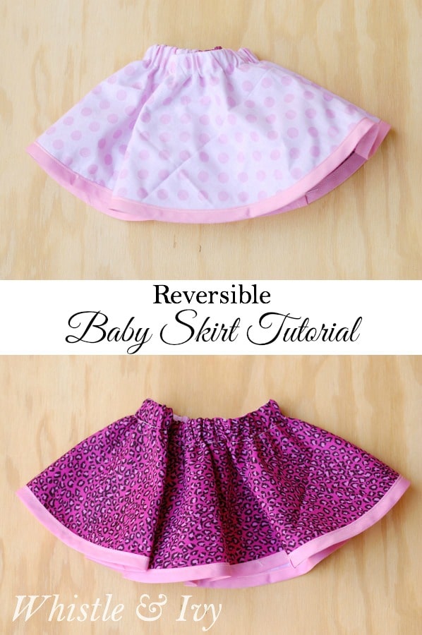 Cushy Pushy Baby DIY Craft: Reversible Baby Skirt Tutorial By Whistle and Ivy