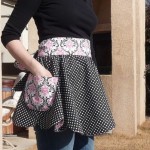 Reversible Scalloped Fabric Apron Tutorial with Skater Shape and a Printed Waistband