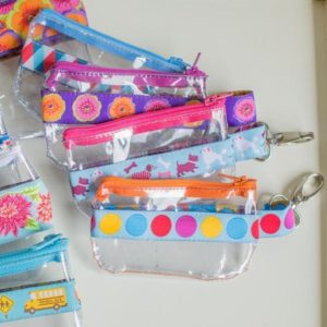 Ribbon and Vinyl Zipper Pouche Projects with Colorful Ribbon Highlights