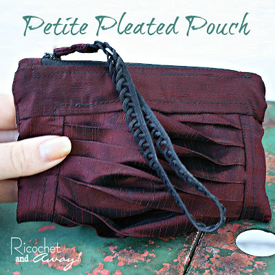 Uniquely Stylish Pleated Pouch Craft with Wonderful Lace Knob and Zipper Closer