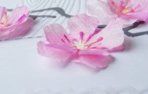 Watercolor Cherry Blossom Card with 3D Flowers