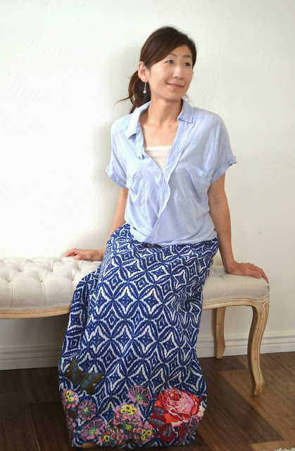 Lazy Summer Day Skirt Tutorial: A Recycled Project from Old Scarf
