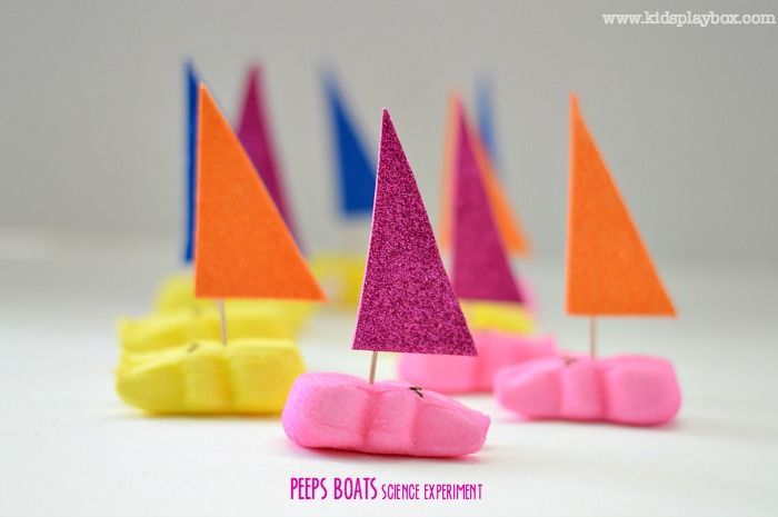 Science for Kids : Easter Science with Peeps Boats #stem activities for kids