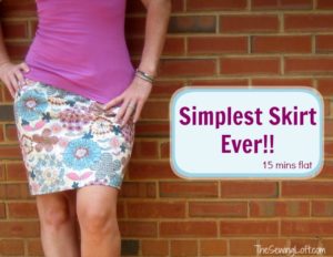 Simple Skirt Mini Skirt Tutorial By The Sewing Loft: A 15-Minute DIY Outfit Craft Idea