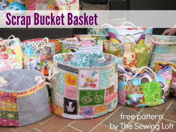 DIY Storage Craft: Free Pattern All-Sewn Scrap Bucket Basket Tutorial