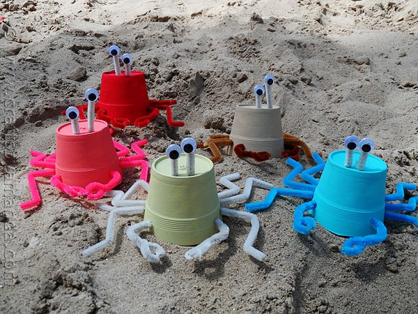Styrofoam Cup Sea Crabs- Cute Summer Craft Ideas