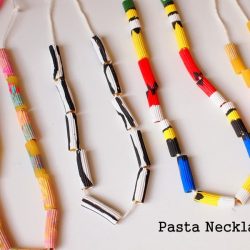 DIY Pasta Necklace Ideas with Nice Color Strokes