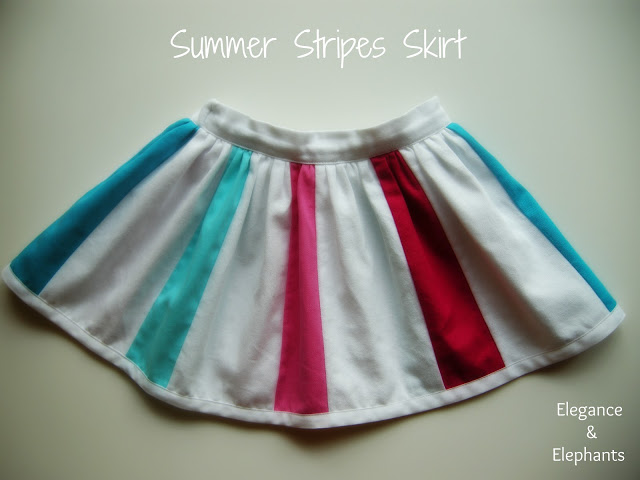 Elegant Summer Skirt Tutorial with Contrasting Stripes in Vibrant Color Accents