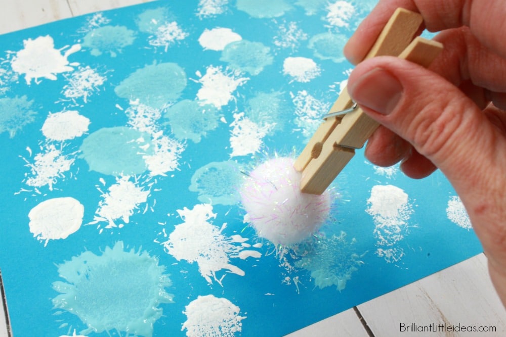 Easy Peasy Snowball Painting Tutorial for Toddlers
