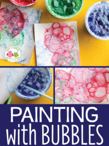 Unique Art Activity for Preschoolers: Colorful Bubble Painting