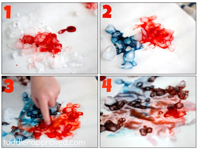 Color Mixing Ice Game to Learn Unique Ice Painting Trick
