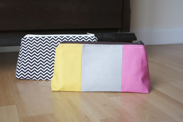 Utterly Trendy Color Blocked Zipper Pouch: A Wonderful DIY Gift Craft Idea