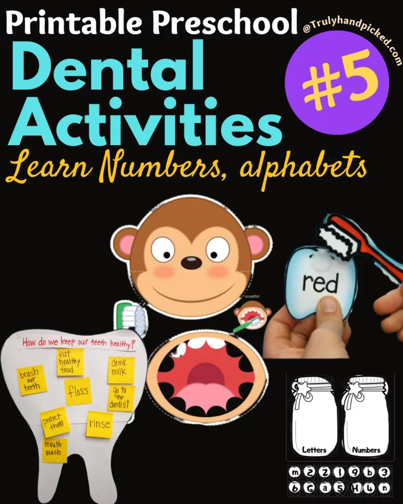 11 Printable Preschool Tooth Templates: Dental Activities