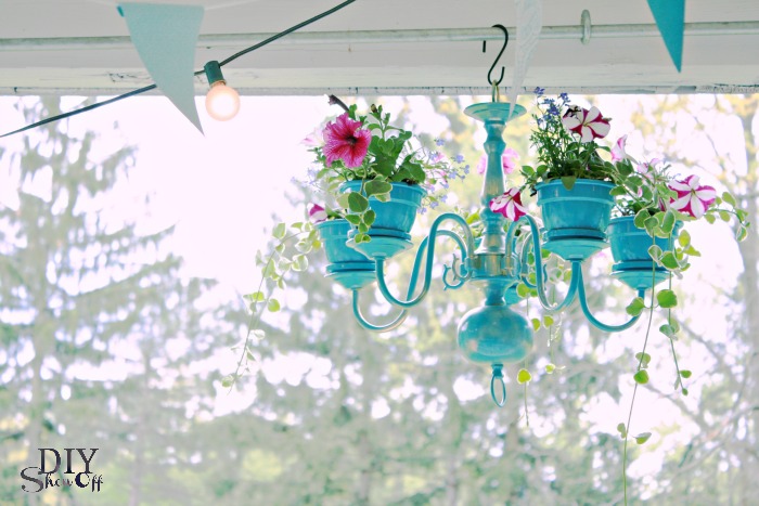 Chandelier Planter Tutorial: A Totally Exclusive House Decorating Idea for Porch Area