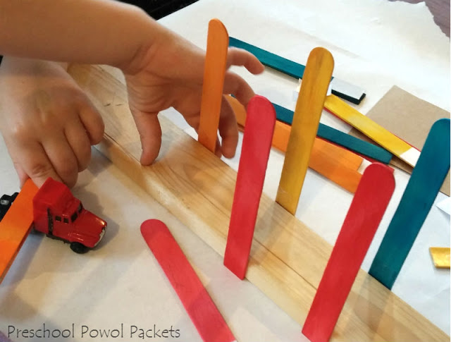 Construction Truck STEM: EasyWay for Building Beams with Wood Planks and Popsicle Sticks