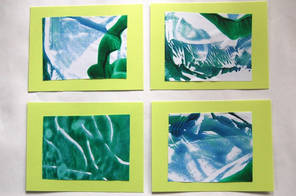 Utterly Creative Sheet Monoprints with Washable Tempera Paint on Cookie Sheet