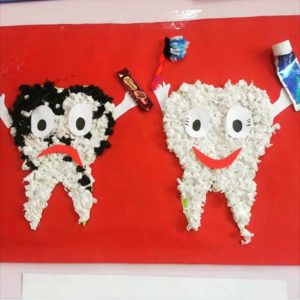 Funny Craft Activities and Worksheets for Preschoolers for Dental Helth Month