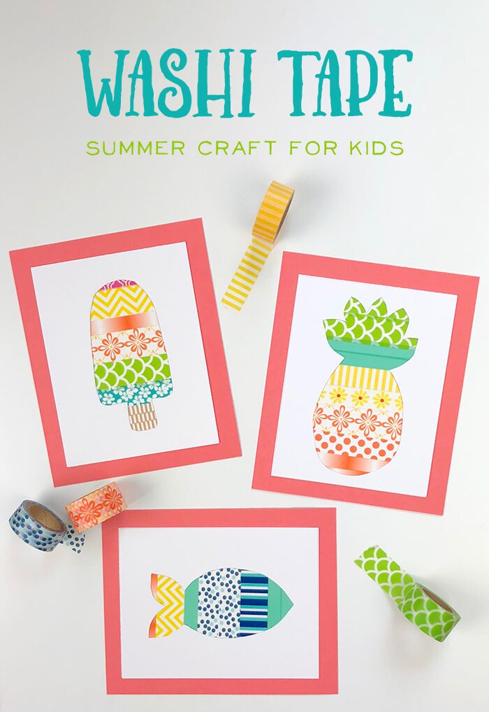Creative Artifact with Washi Tapes: A Fun DIY Summer Crafting Idea for Kids