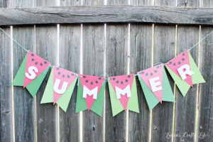 DIY Super Quick To Make Summer Banner Project with Colorful Paper Scaps
