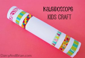 Wonderful Cardboard Craft Idea for Toddlers: DIY Kaleidoscope with Pretty Washi Tape Designs