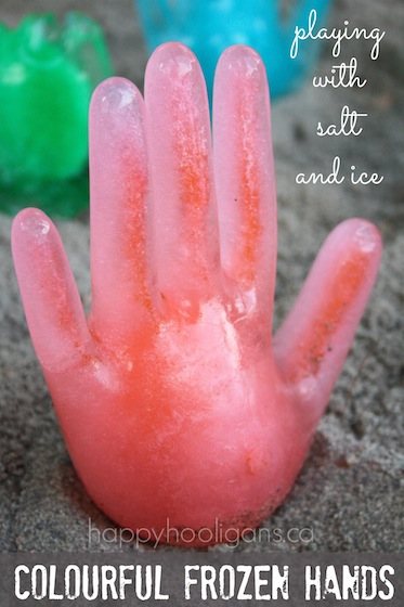 Simple-to-Craft Salt & Ice Made Hand Sculpture: An Appropriate Outdoor Project Idea Summertime