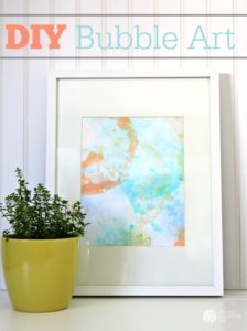 DIY Bubble Art Project: An Artistic Table Art Craft for Kids During Summertime Activity