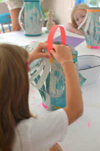 Tutorial DIY Paper Lanterns Made of Self-Splatter Painter Paper Scarp: A Wonderful Craft Idea fo ...