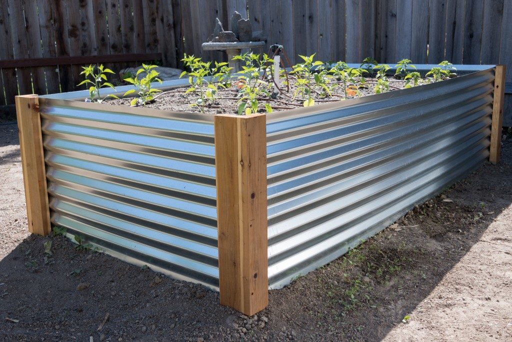 Unique Metal Raised Garden Planter with Cedar Board Base: A Different Type of Garden Bed Project