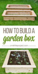 Tutorial of How to Build and Use a Wooden Garden Box as Raised Garden Planter