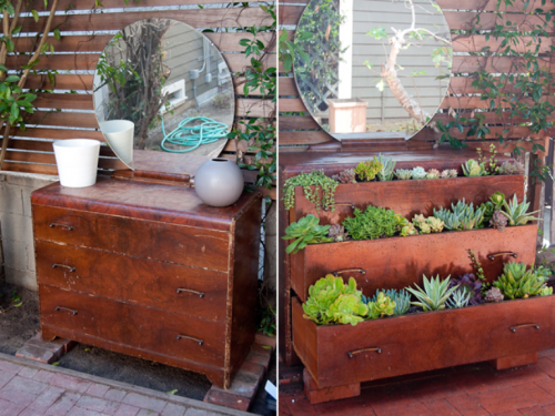 DIY Repurposed Raised Garden Planter From An Old Dresser Into a Tiered Garden Bed Project