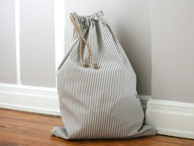 How to Sew a Drawstring Laundry Bag with Patterned Utility Fabric