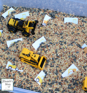 Digging Up and Sorting Construction Equipment: DIY Kids Challenge Game Idea